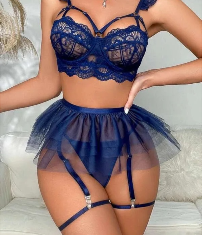 New! Embroidered Lingerie Sets