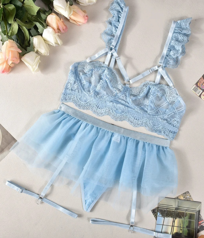 New! Embroidered Lingerie Sets