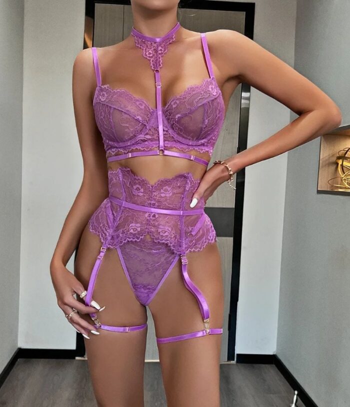 Just Want You Lace 5 Piece Garter Set