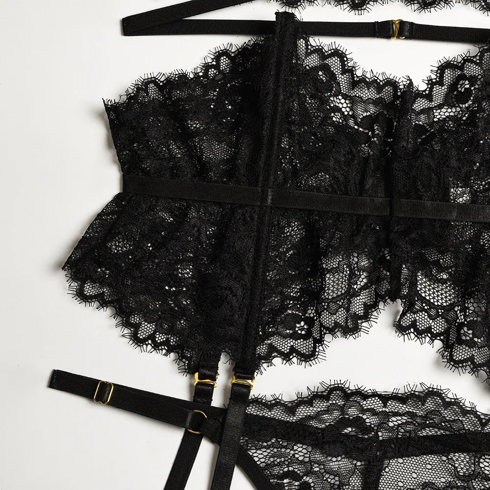 Just Want You Lace 5 Piece Garter Set