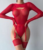 Sheer Mesh Teddy