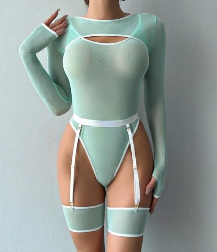 Sheer Mesh Teddy