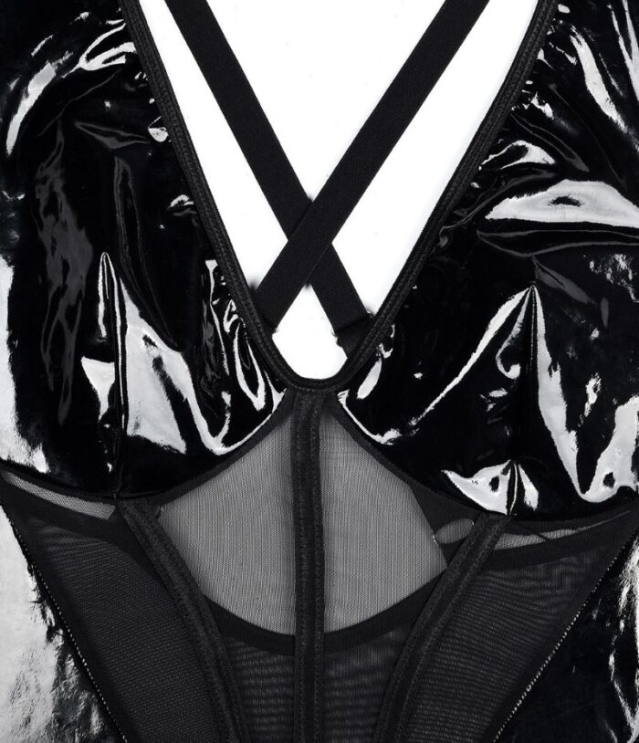 Wet Look and Mesh Teddy