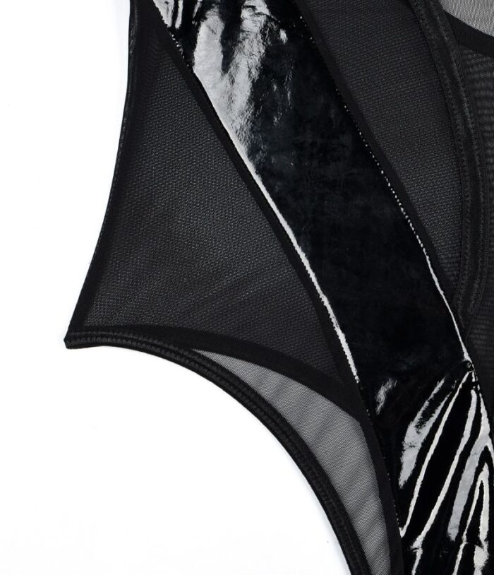 Wet Look and Mesh Teddy